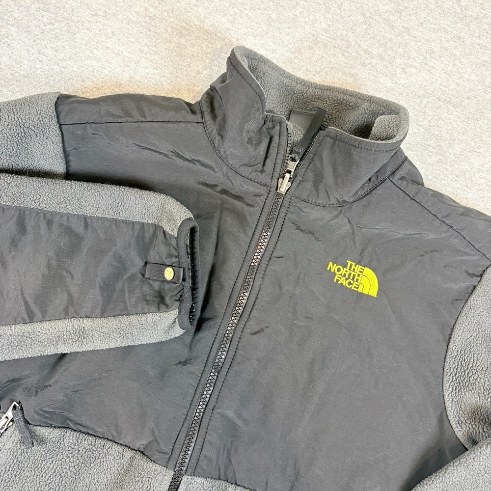 The North Face Denali Fleece Jacket Kids XL 18/20 Grey Black Full Zip Gorpcore